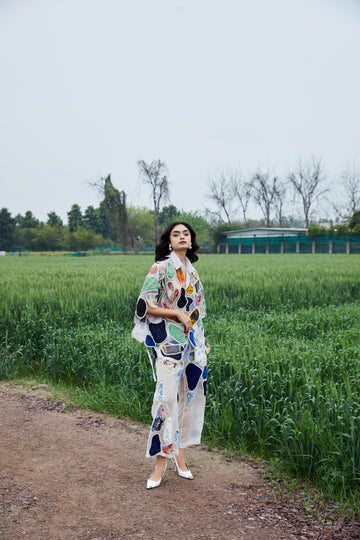 CRUNK MULTICOLOR PATCH EMBROIDERED PANTS