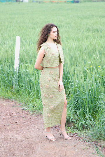 CRUNK LUSH GREEN JUTE SURFACING VEST
