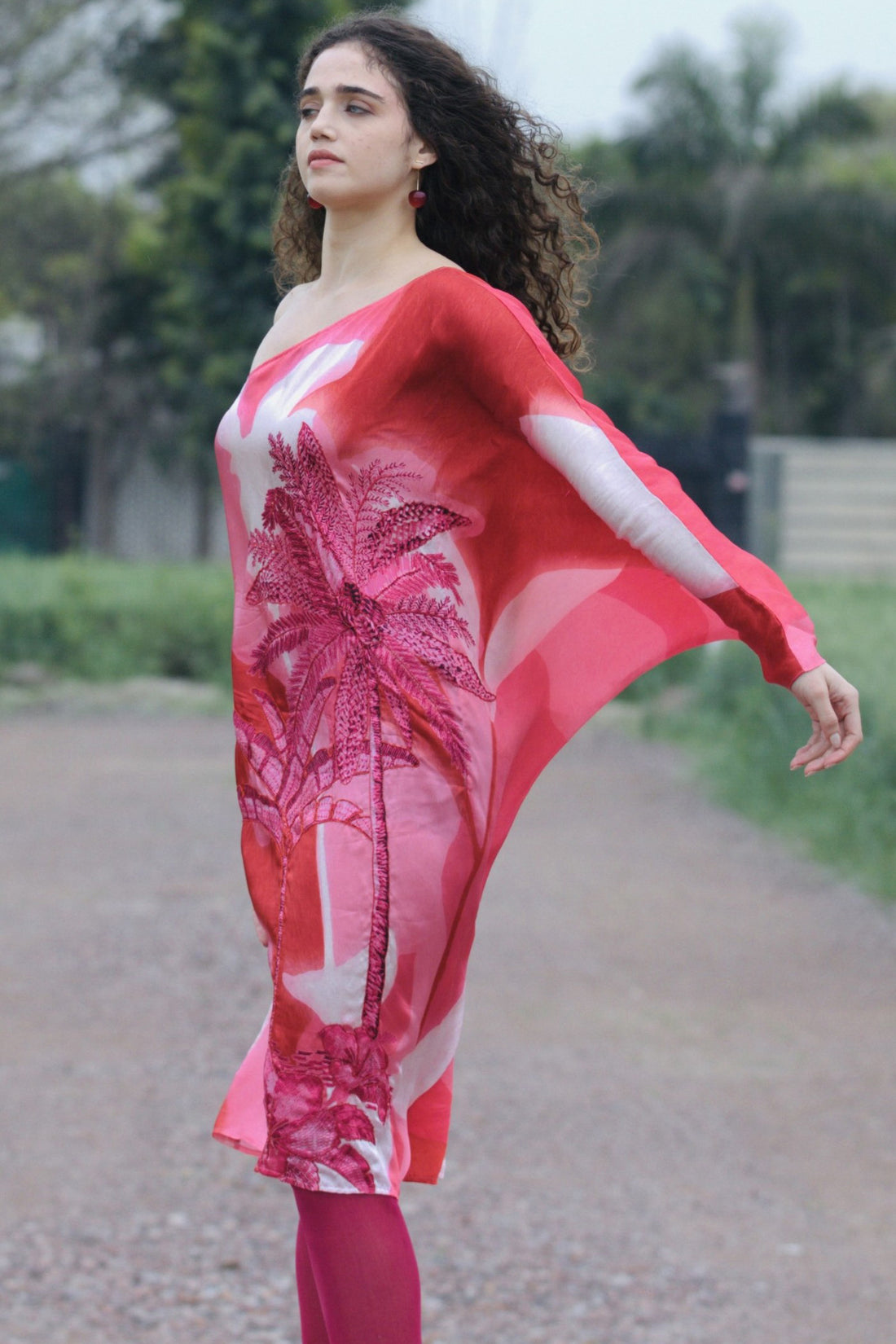 CRUNK PINK ONE SHOULDER DRESS