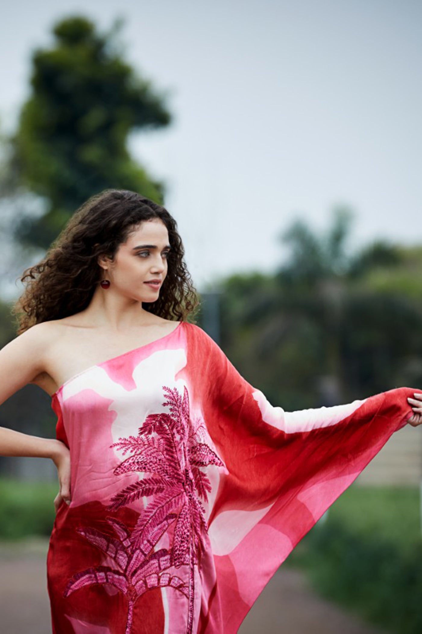 CRUNK PINK ONE SHOULDER DRESS