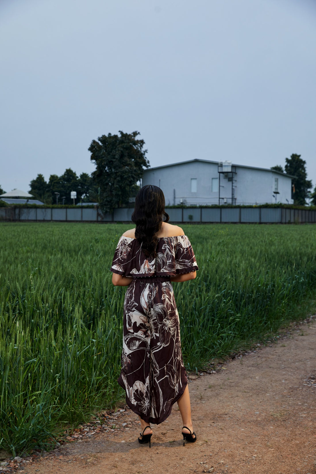 CRUNK BROWN ABSTRACT PRINTED CO-ORD (TOP AND PANTS)