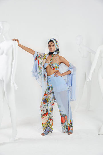 VIELLA CO-ORD (SHIRT, PANTS AND BRALETTE)