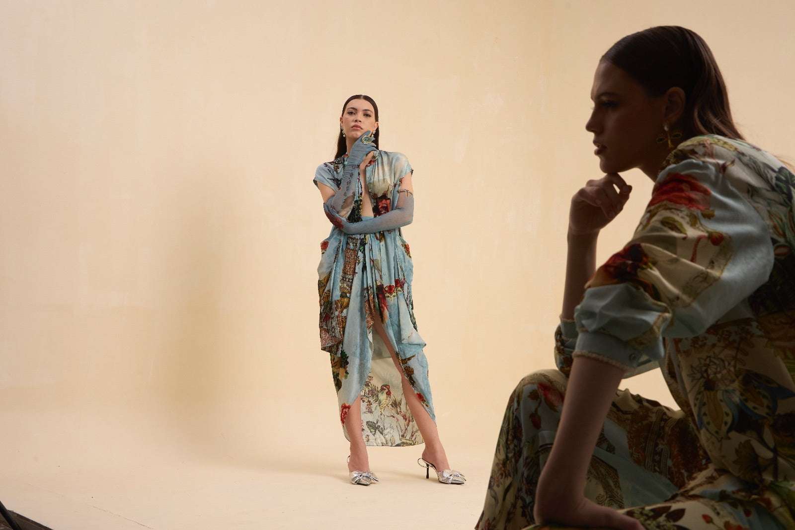 RIV VINTAGE PRINTED EMBELLISHED CO-ORD