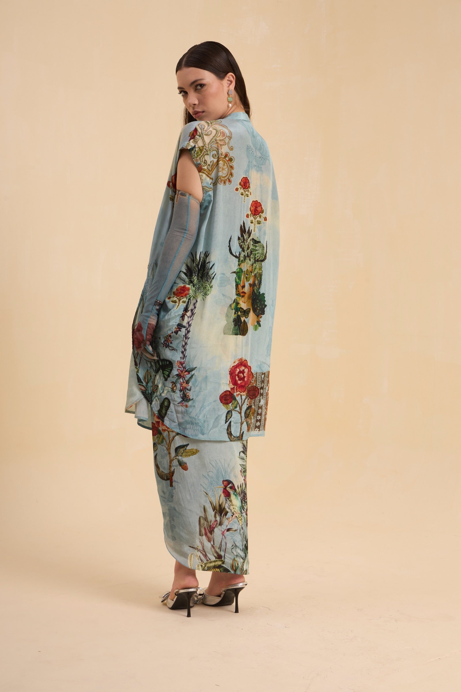 RIV VINTAGE PRINTED EMBELLISHED CO-ORD