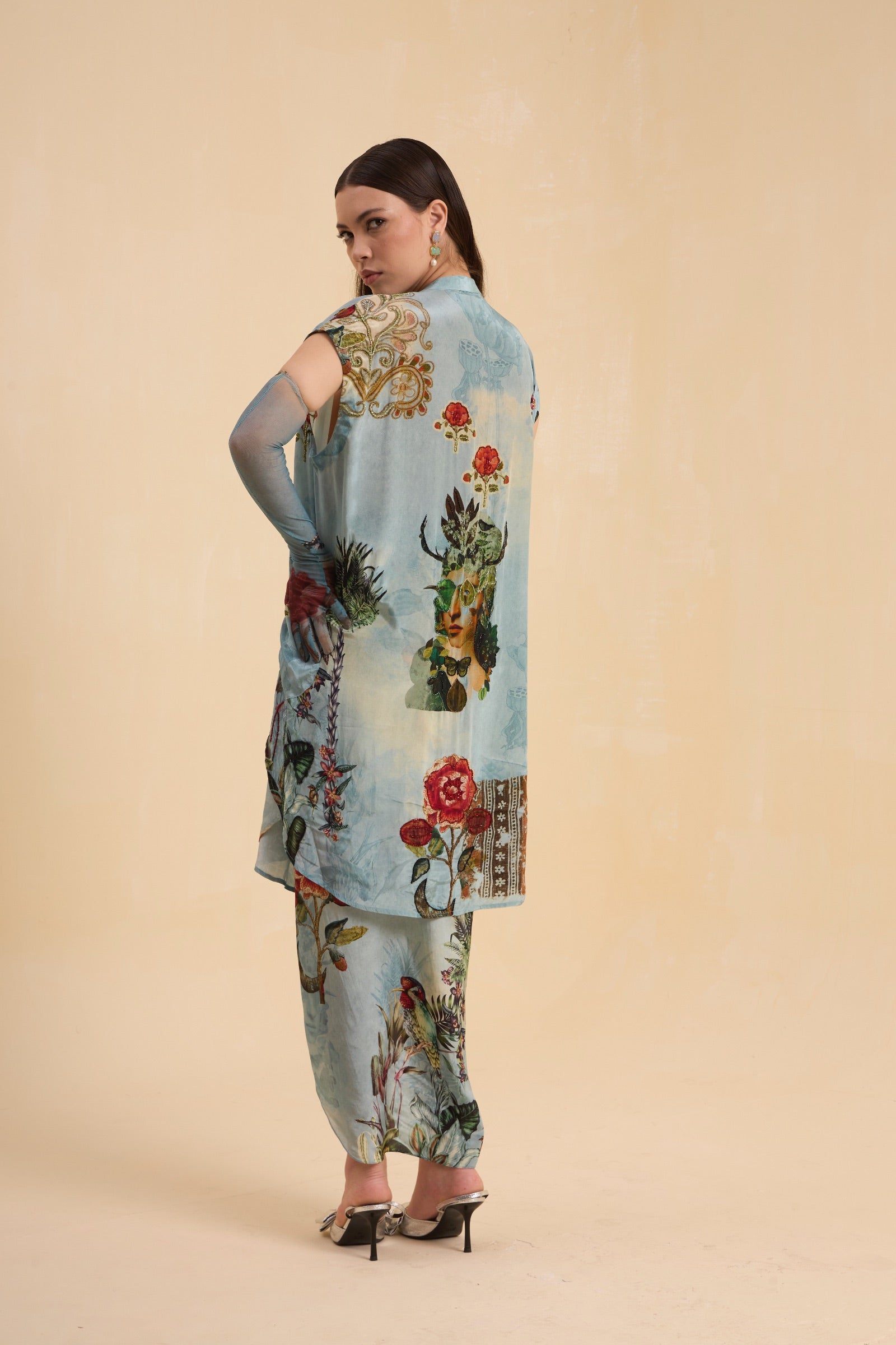 RIV VINTAGE PRINTED EMBELLISHED CO-ORD