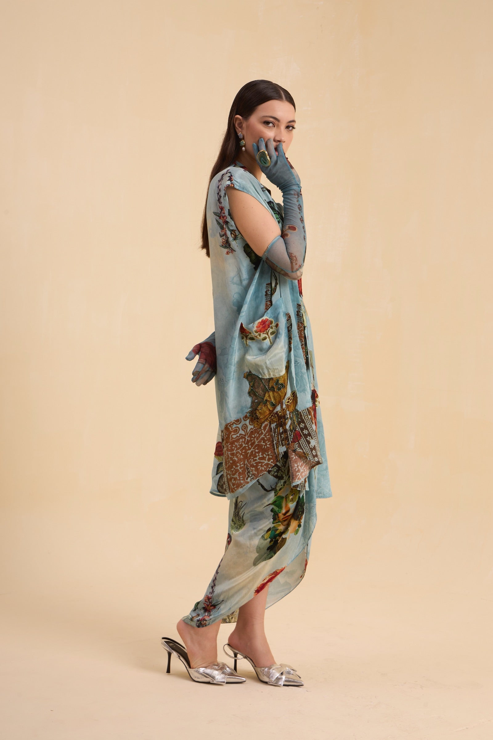 RIV VINTAGE PRINTED EMBELLISHED CO-ORD