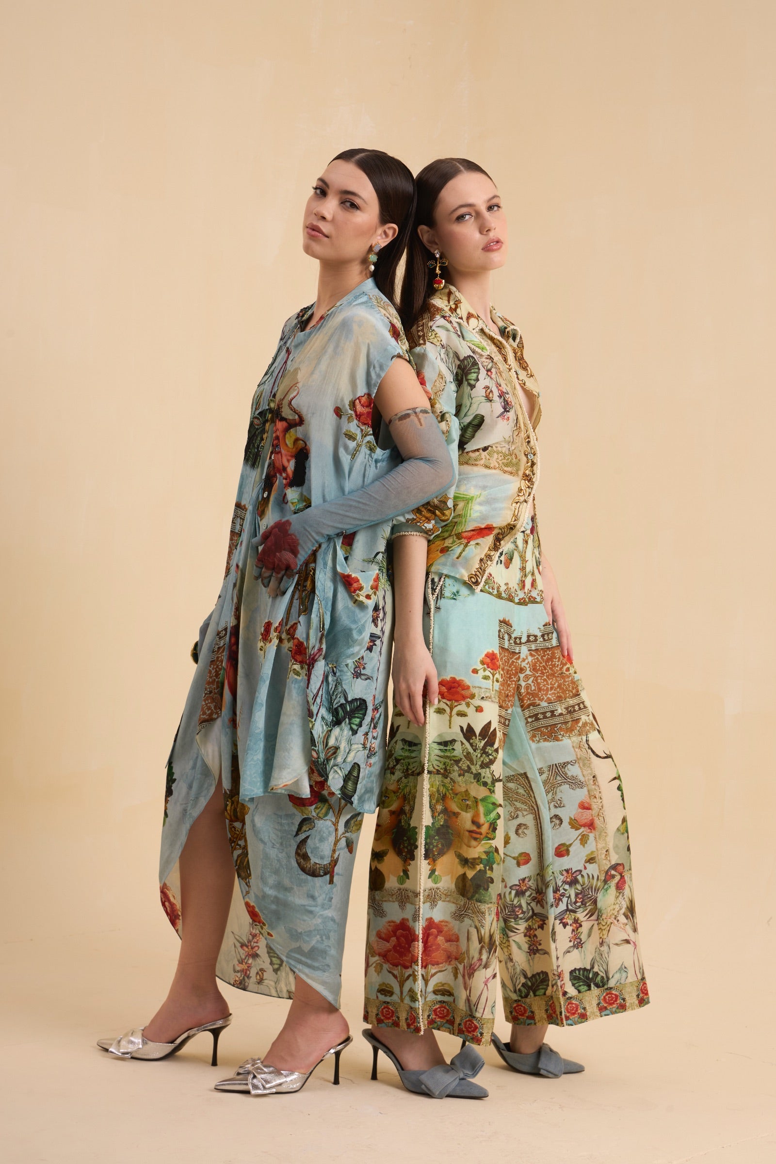 RIV VINTAGE PRINTED EMBELLISHED CO-ORD