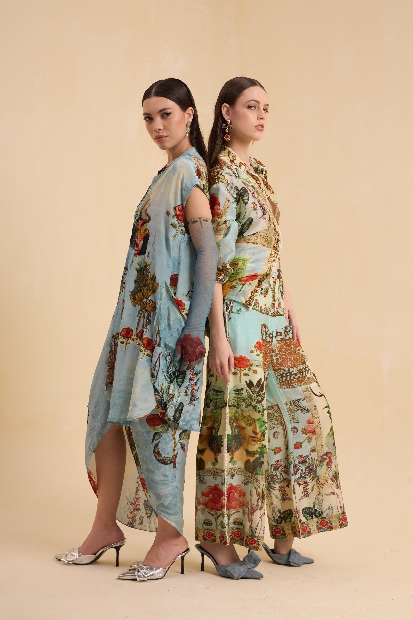 RIV VINTAGE PRINTED EMBELLISHED CO-ORD