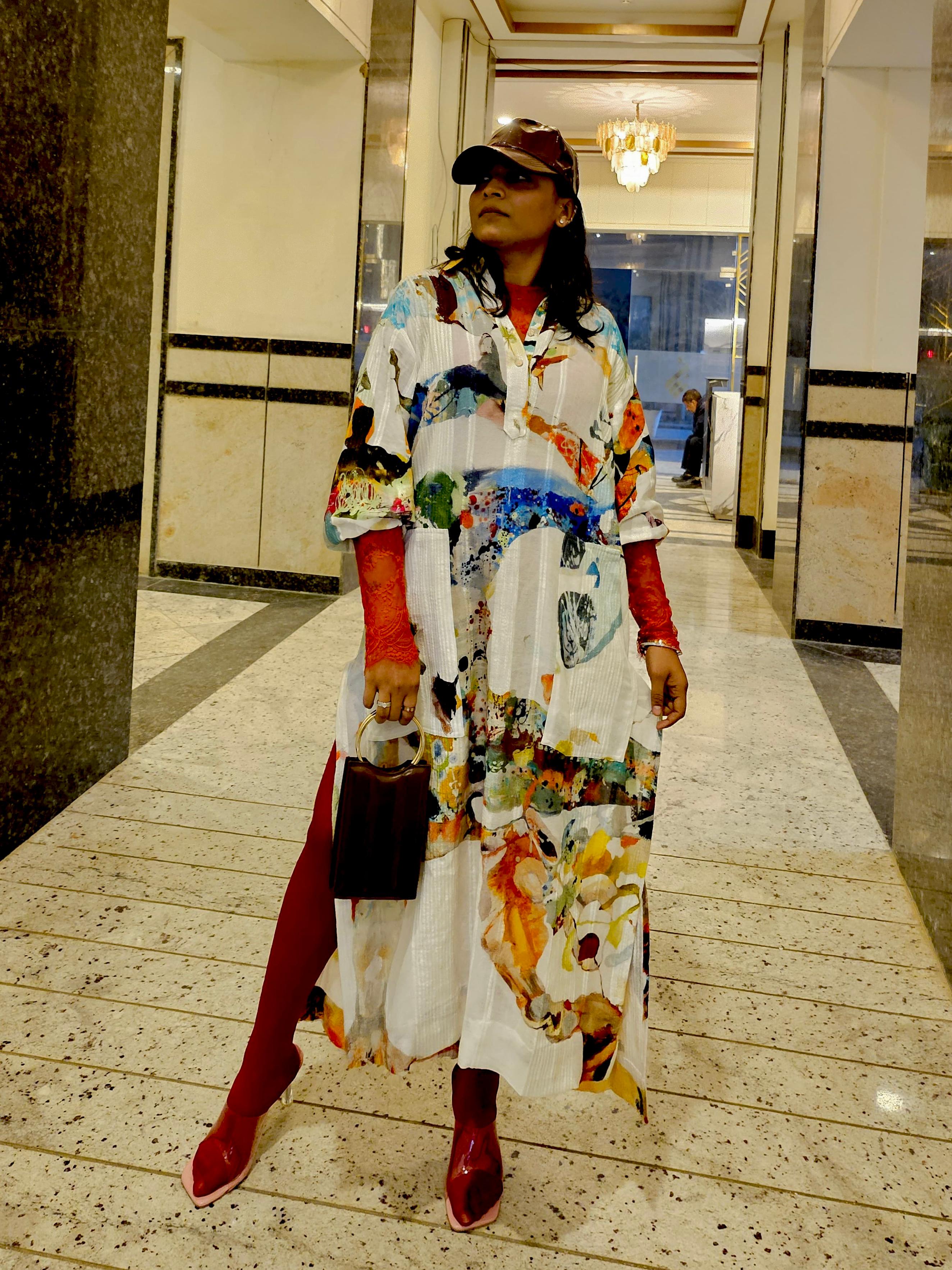 SHELLY JAIN X IZEL TRAPEZE DRESS