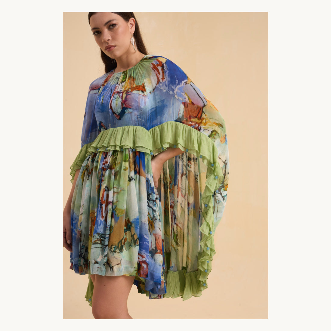 RIV MULTICOLOR PRINTED DRESS SHORT