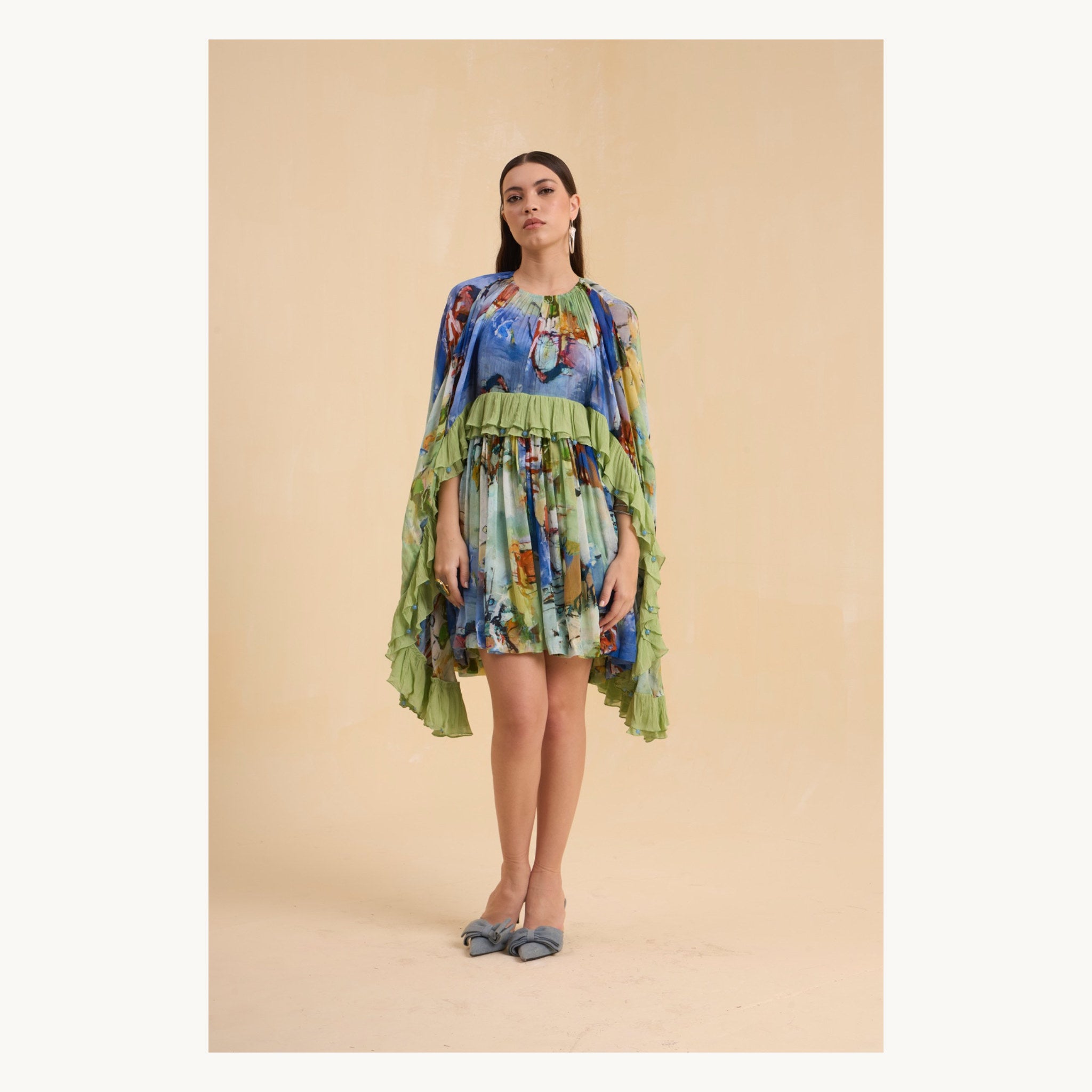 RIV MULTICOLOR PRINTED DRESS SHORT