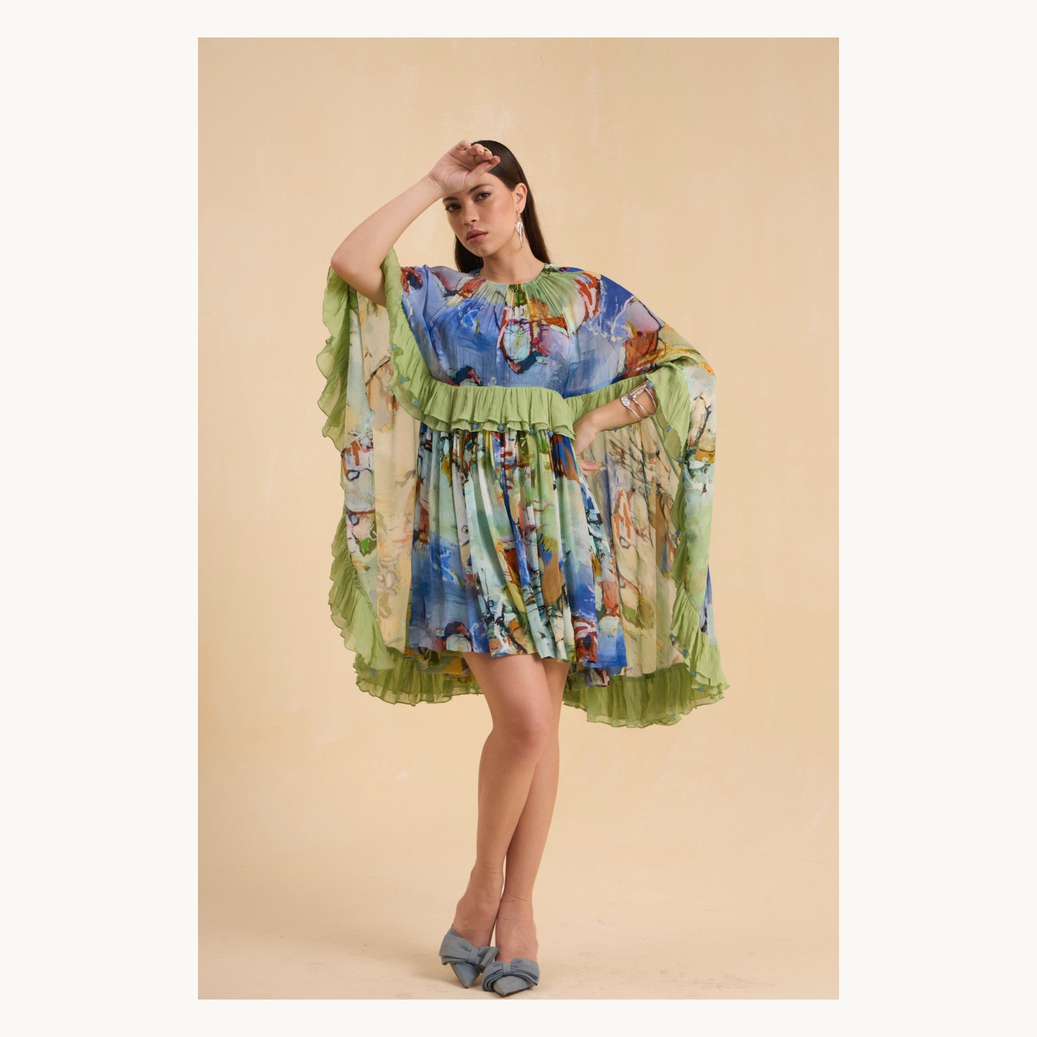 RIV MULTICOLOR PRINTED DRESS SHORT