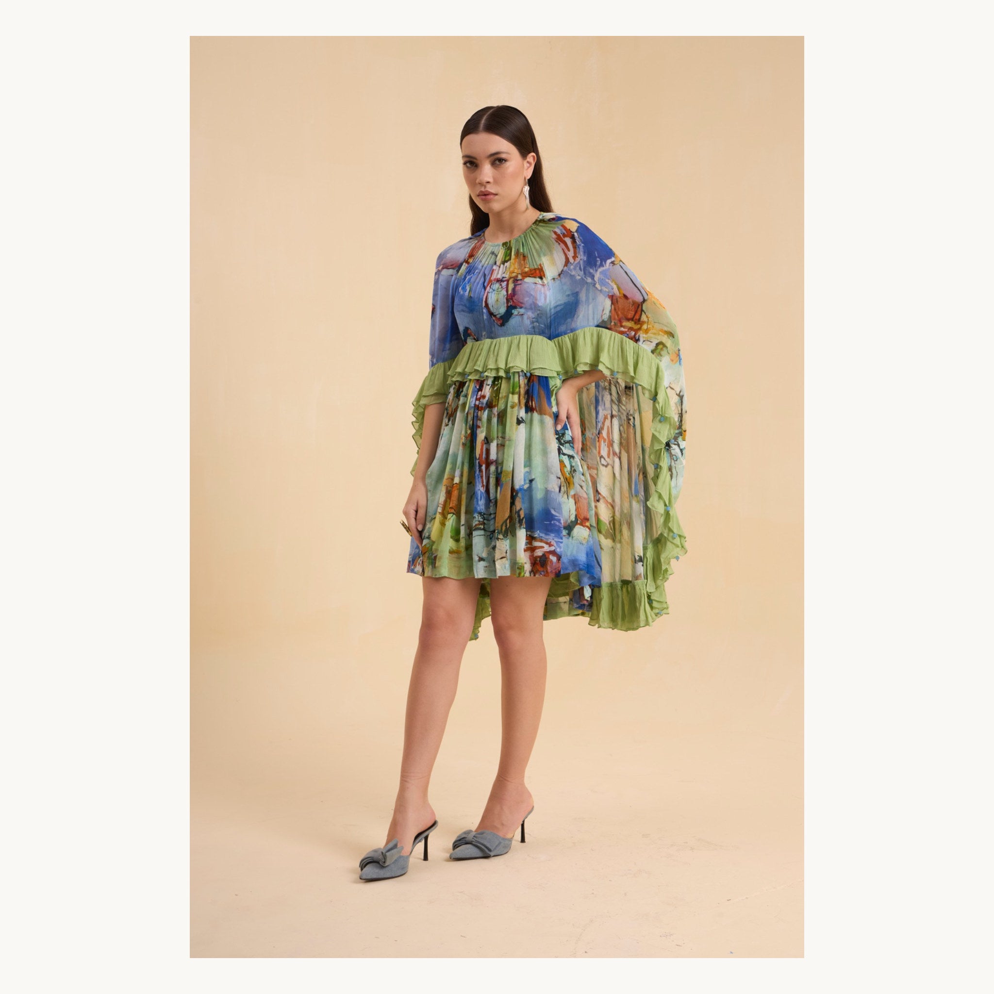 RIV MULTICOLOR PRINTED DRESS SHORT