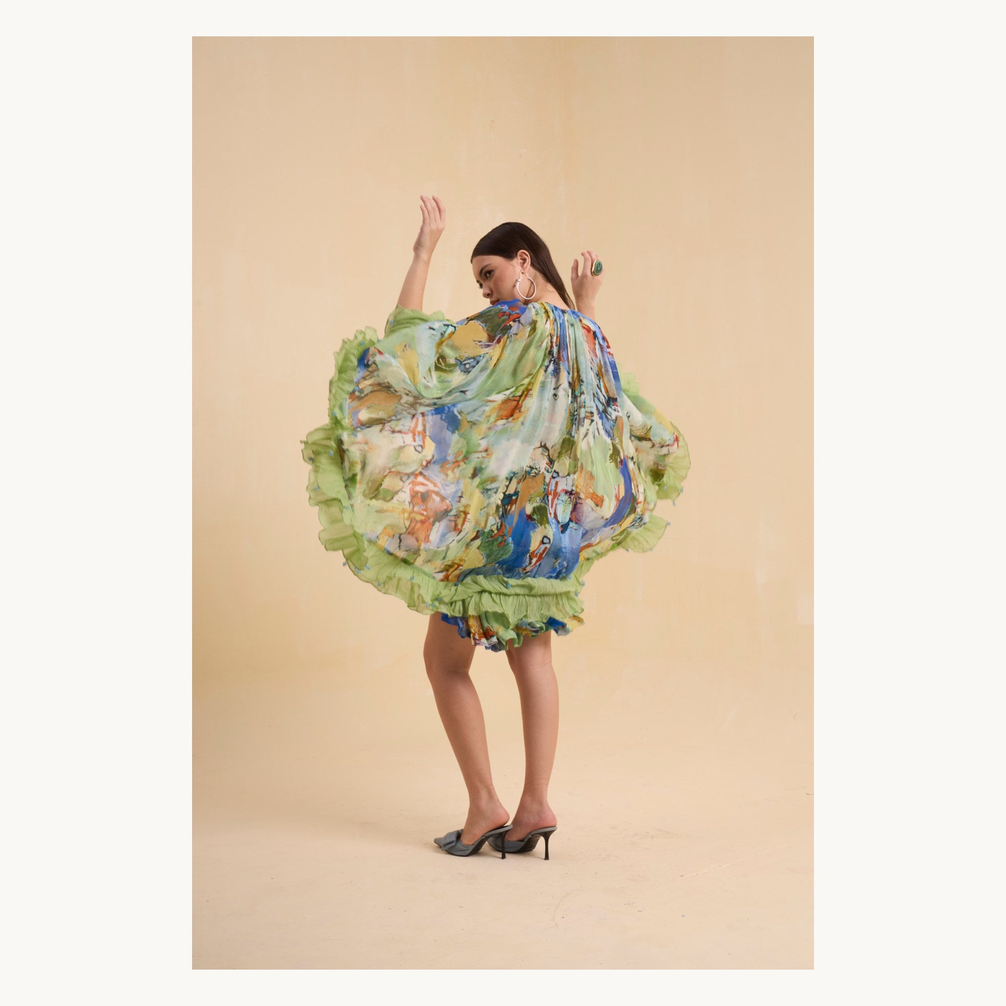 RIV MULTICOLOR PRINTED DRESS SHORT