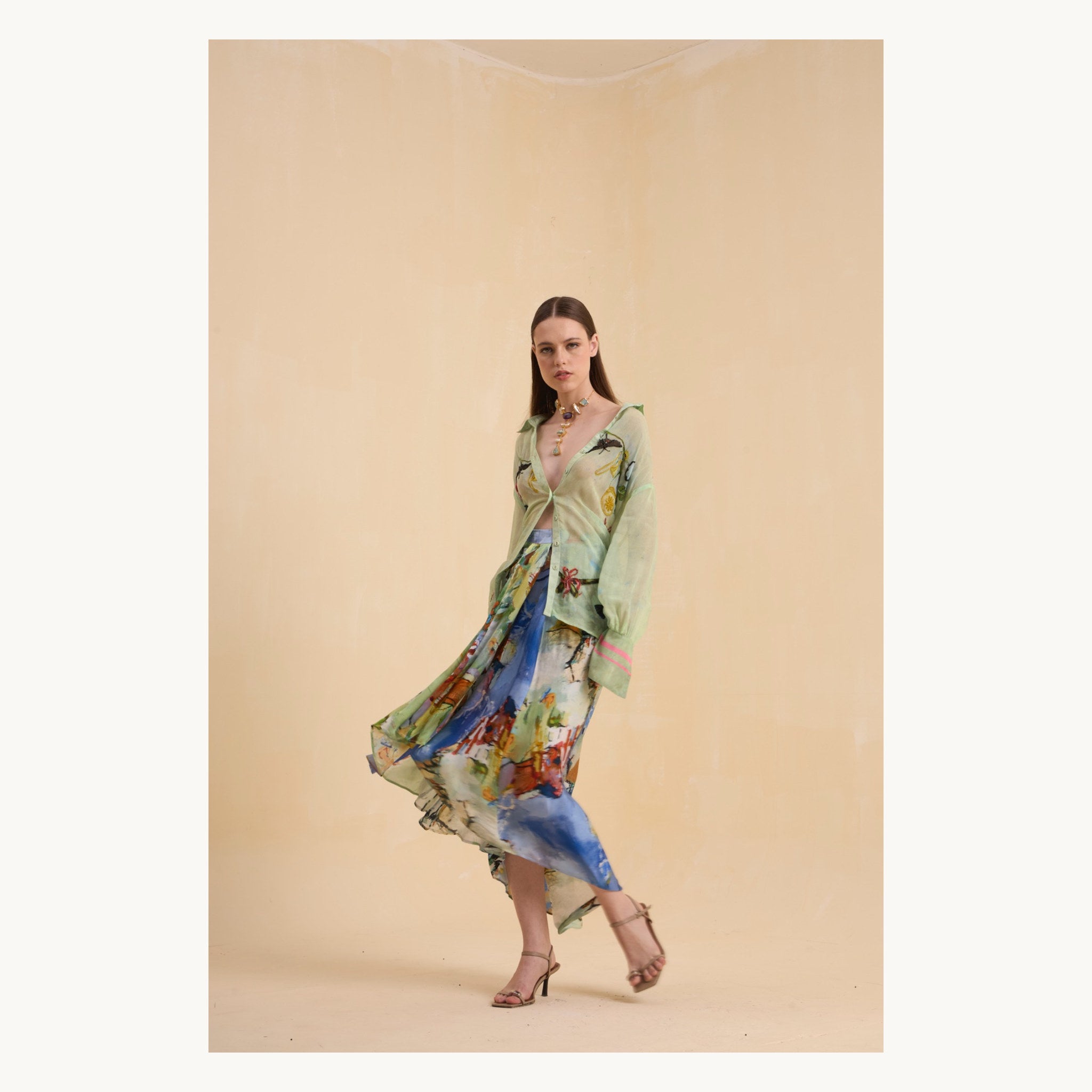 RIV MULTICOLOR PRINTED & EMBELLISHED CO-ORD