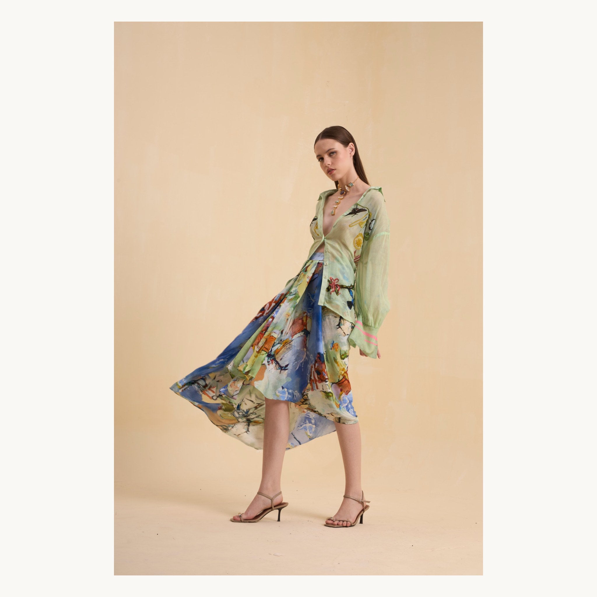 RIV MULTICOLOR PRINTED & EMBELLISHED CO-ORD