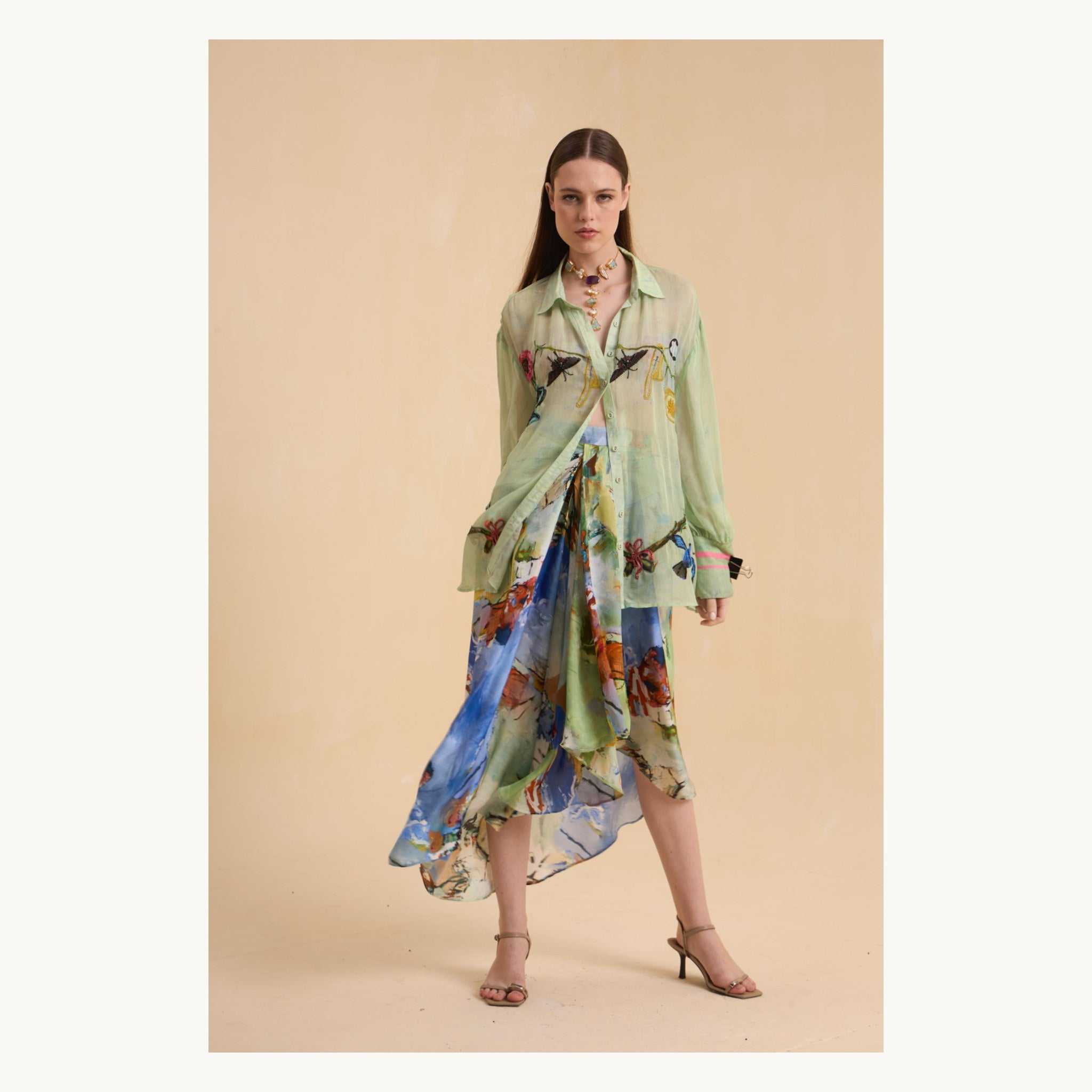 RIV MULTICOLOR PRINTED & EMBELLISHED CO-ORD