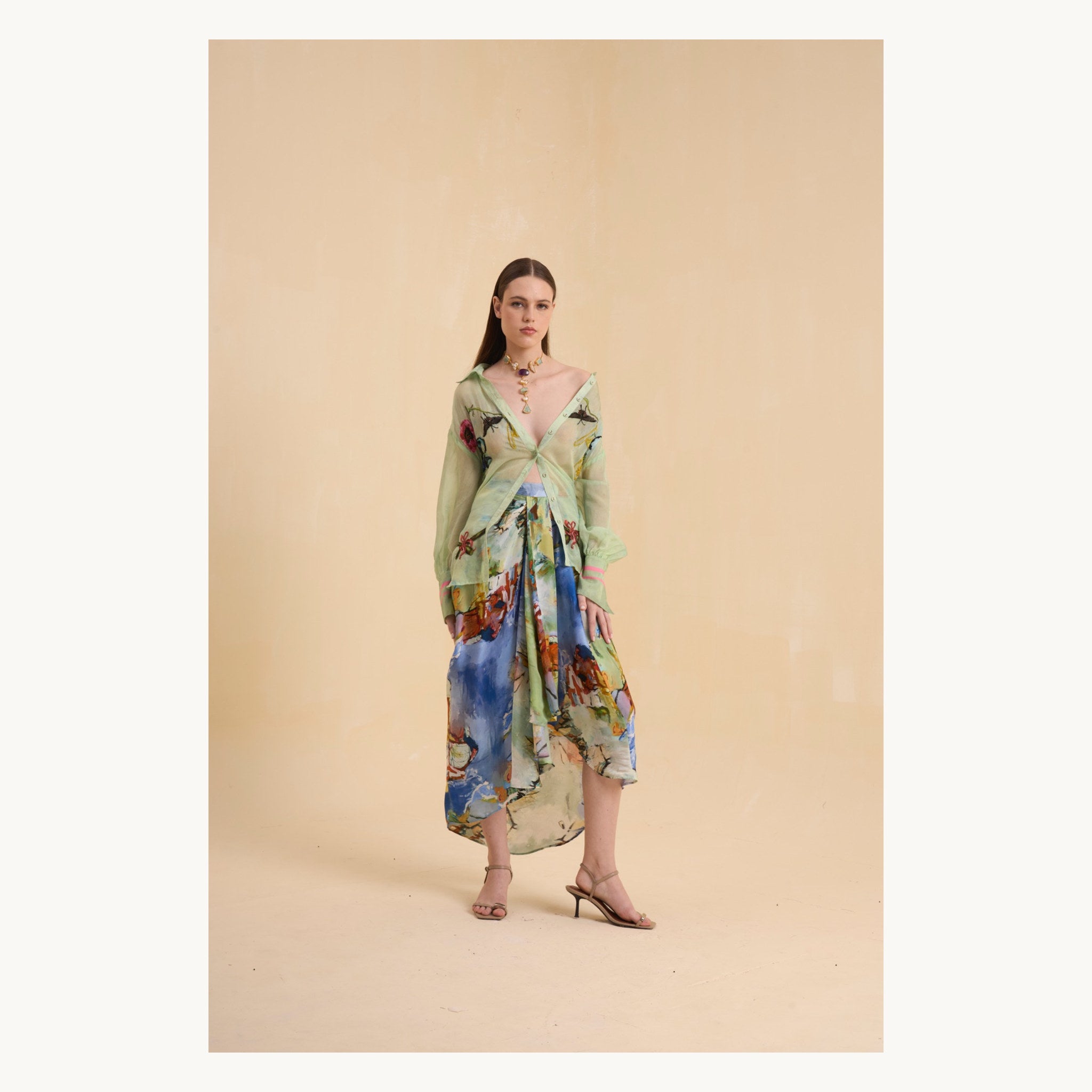 RIV MULTICOLOR PRINTED & EMBELLISHED CO-ORD