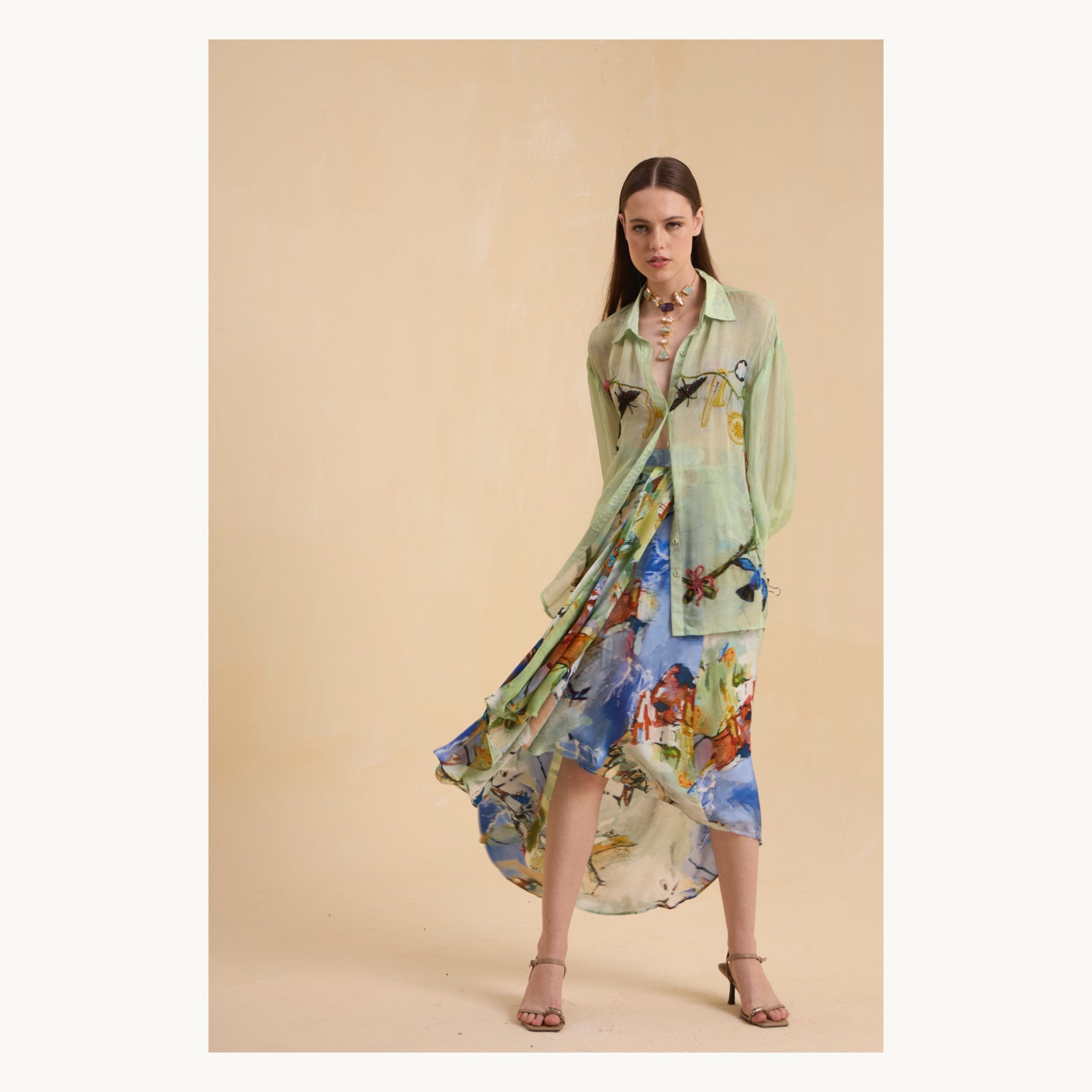RIV MULTICOLOR PRINTED & EMBELLISHED CO-ORD