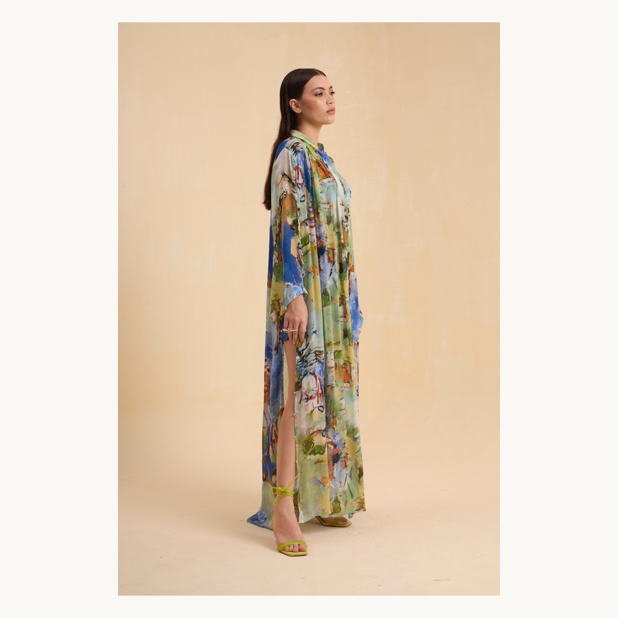 RIV MULTICOLOR PRINTED DRESS LONG