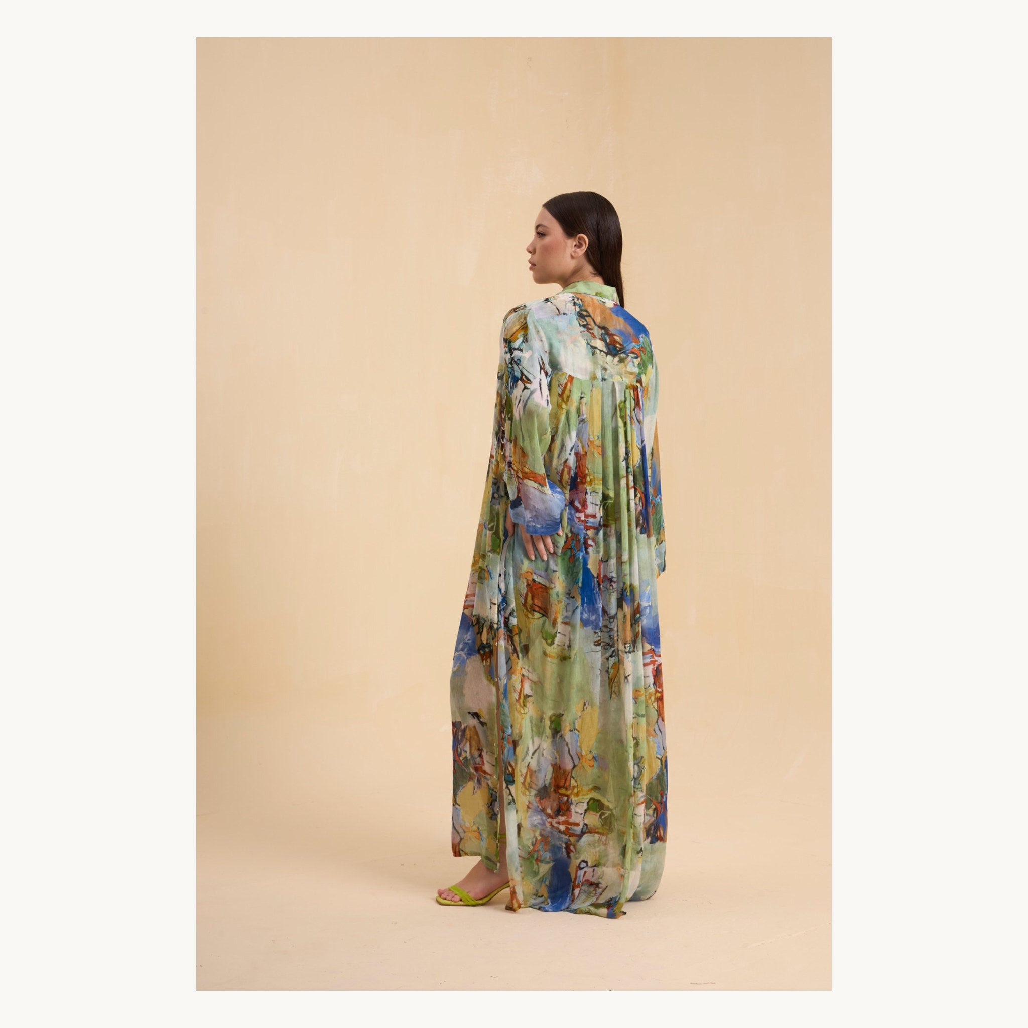 RIV MULTICOLOR PRINTED DRESS LONG