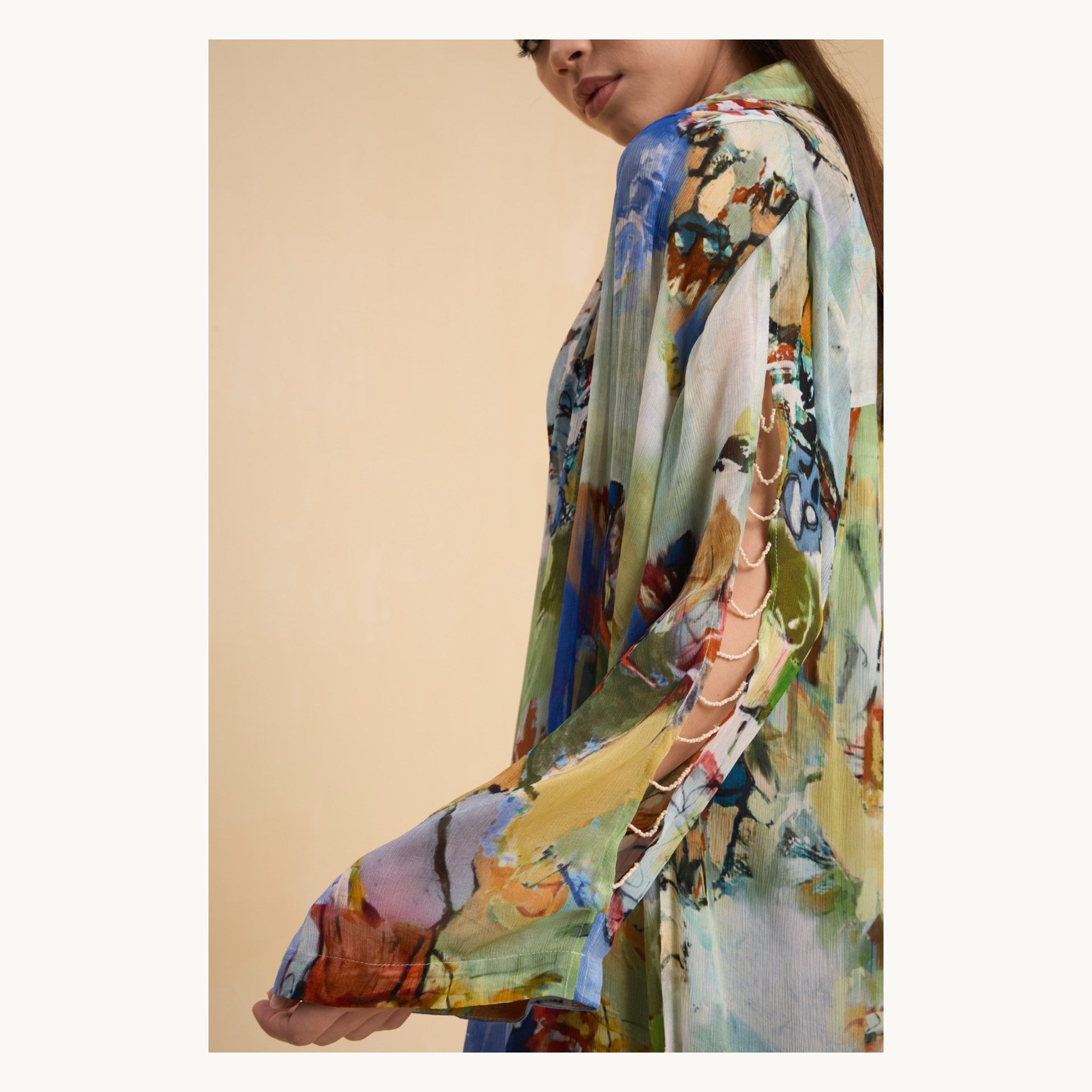 RIV MULTICOLOR PRINTED DRESS LONG