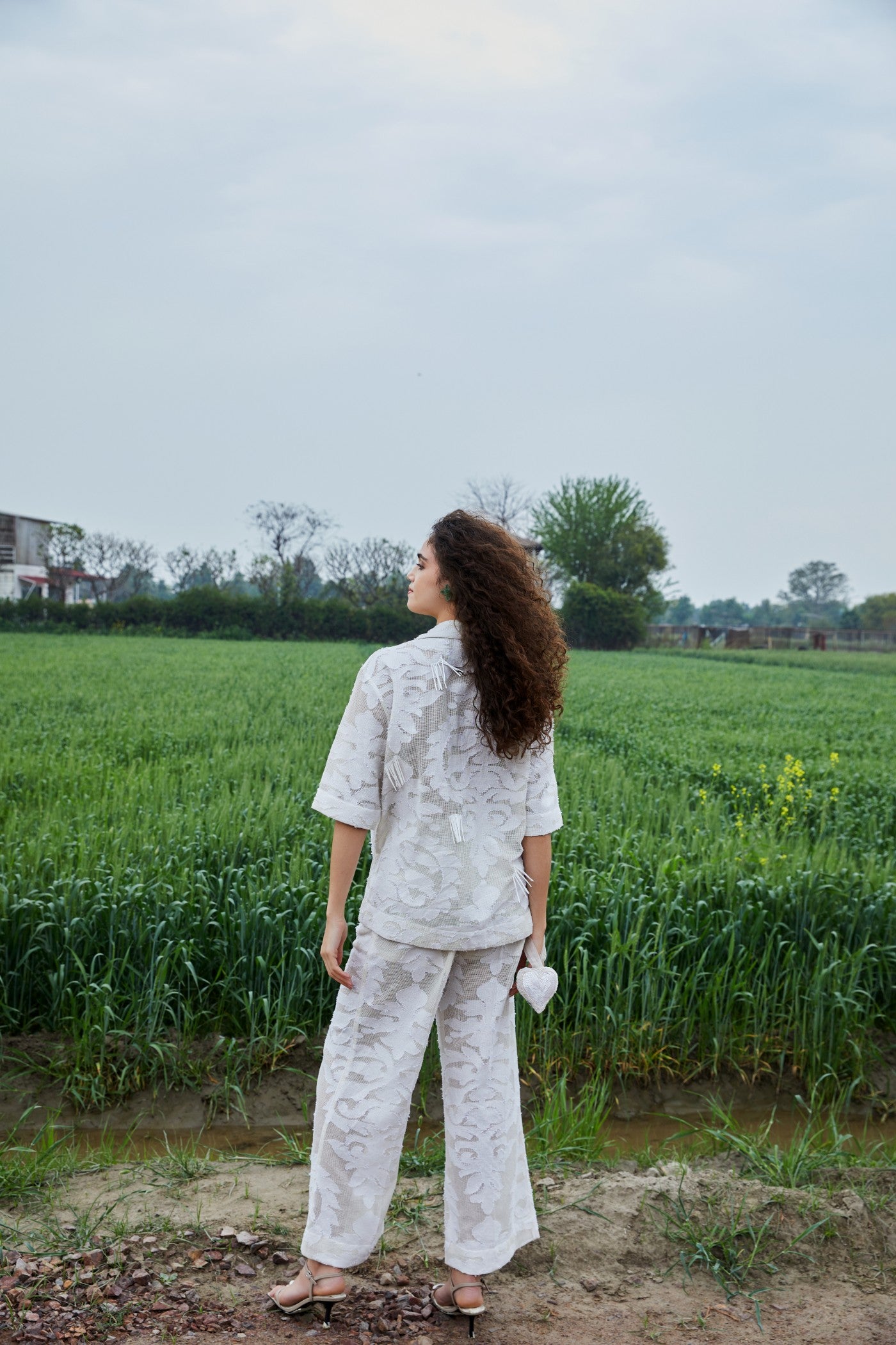 CRUNK IVORY SELF JACQUARD RESORT SHIRT