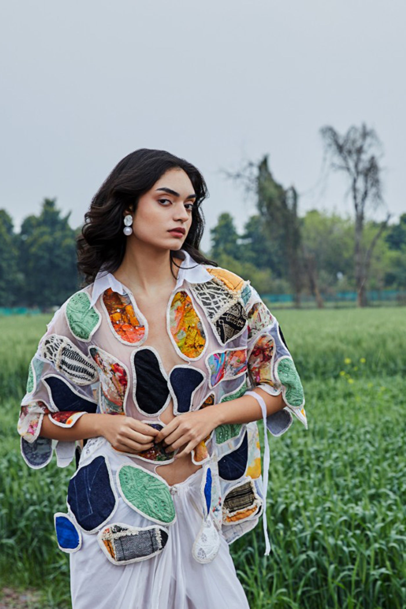 CRUNK MULTICOLOR PATCH EMBROIDERED SHIRT
