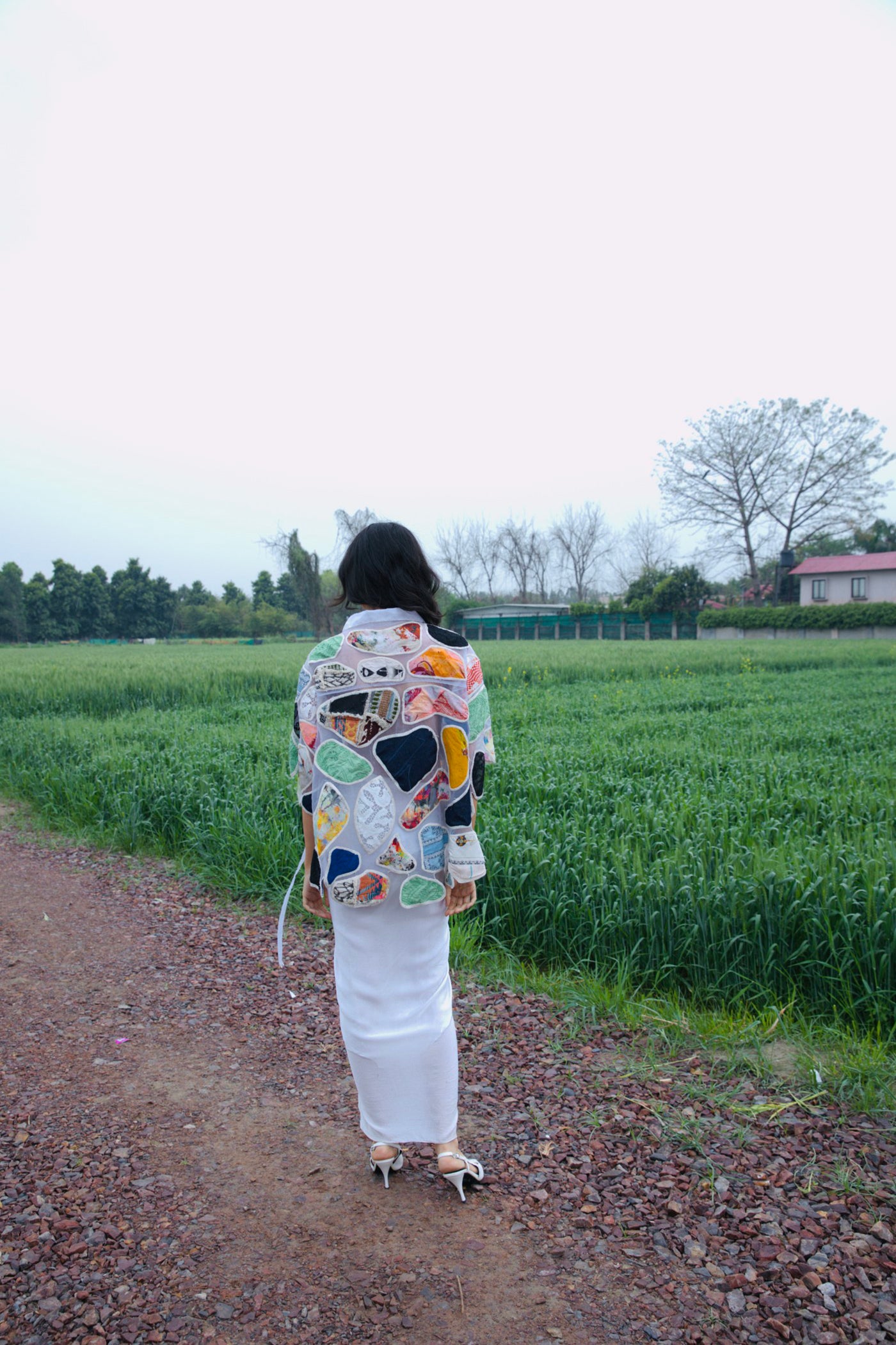 CRUNK MULTICOLOR PATCH EMBROIDERED CO-ORD (SHIRT AND SKIRT)