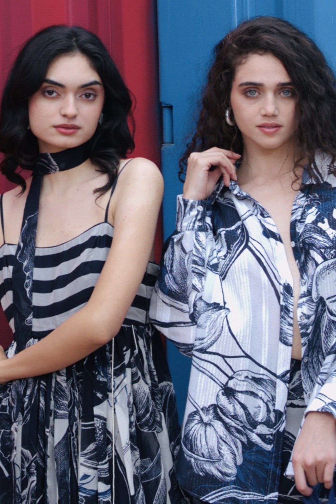 CRUNK BLUE-WHITE ABSTRACT PRINTED SHIRT