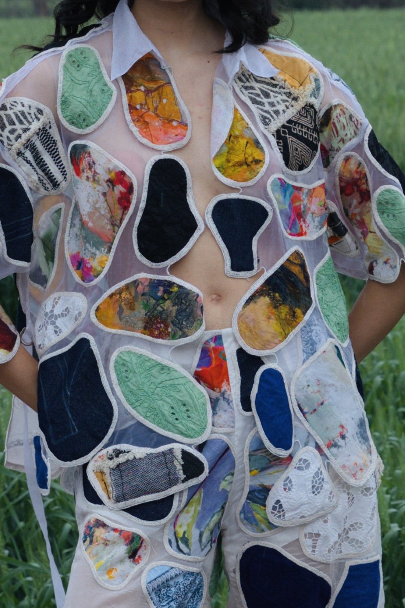CRUNK MULTICOLOR PATCH EMBROIDERED SHIRT