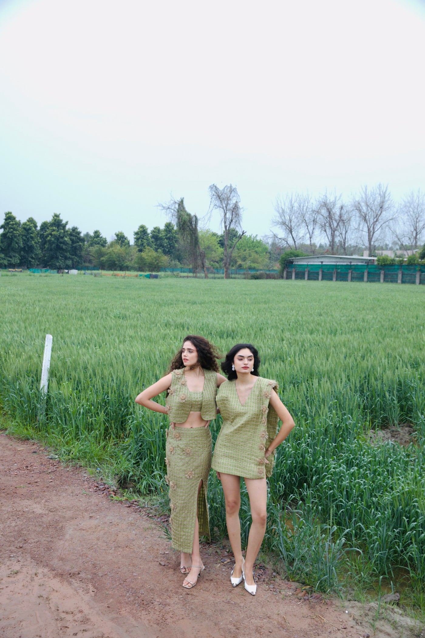 CRUNK LUSH GREEN JUTE SURFACING SKIRT