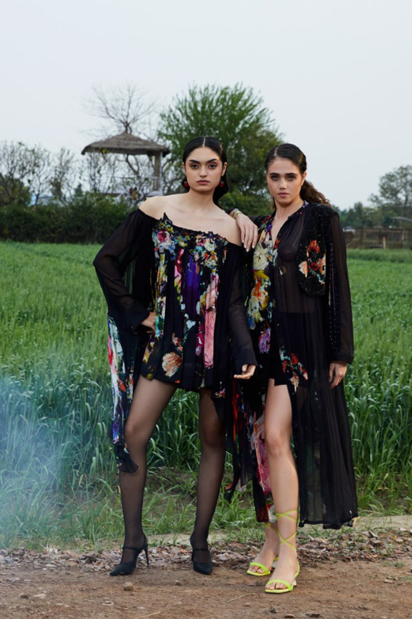 CRUNK BLACK LONGLINE SHIRT WITH VEST CO-ORD (SHIRT, VEST AND SHORTS)