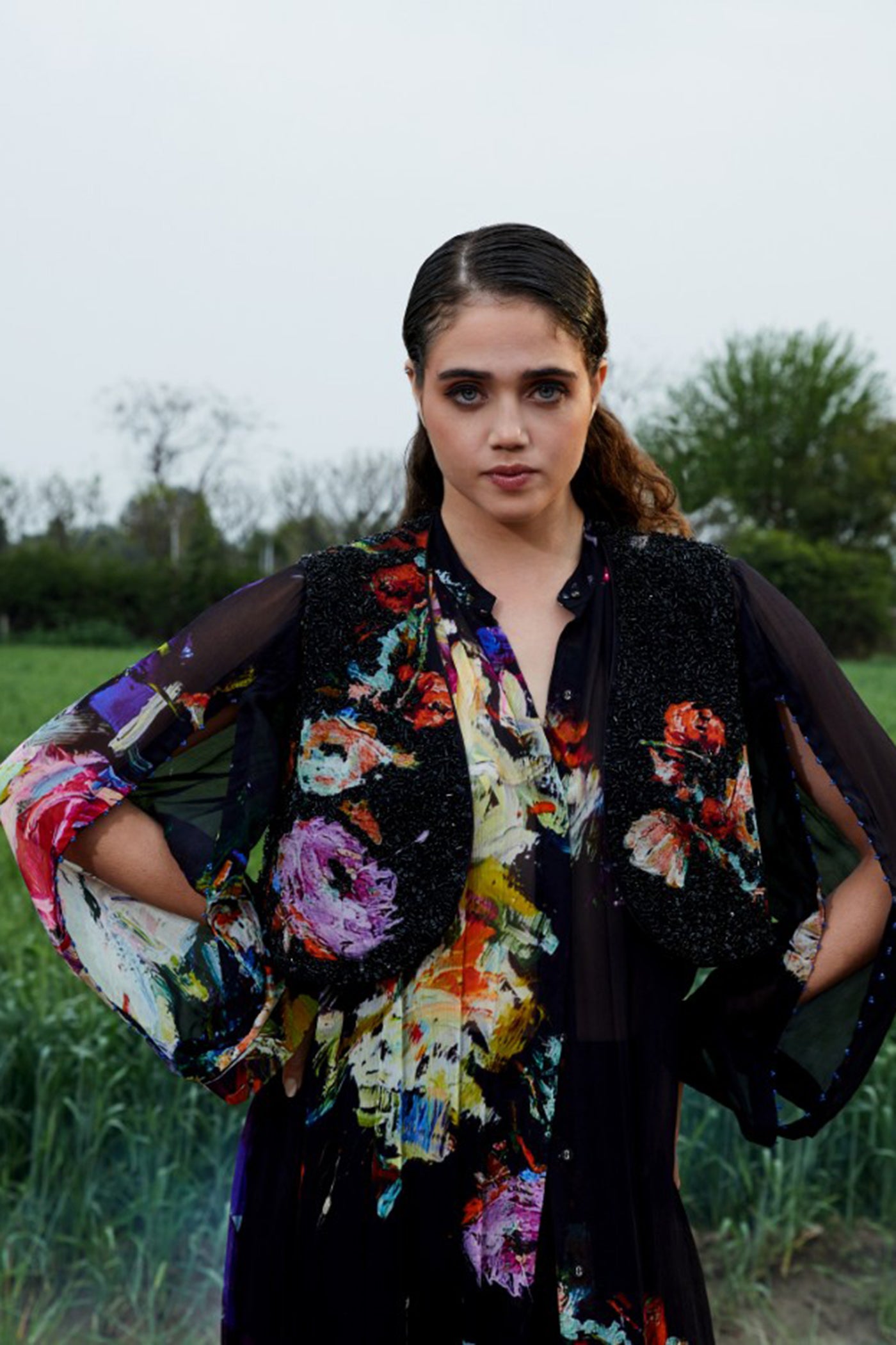 SHELLY JAIN X CRUNK BLACK LONGLINE SHIRT
