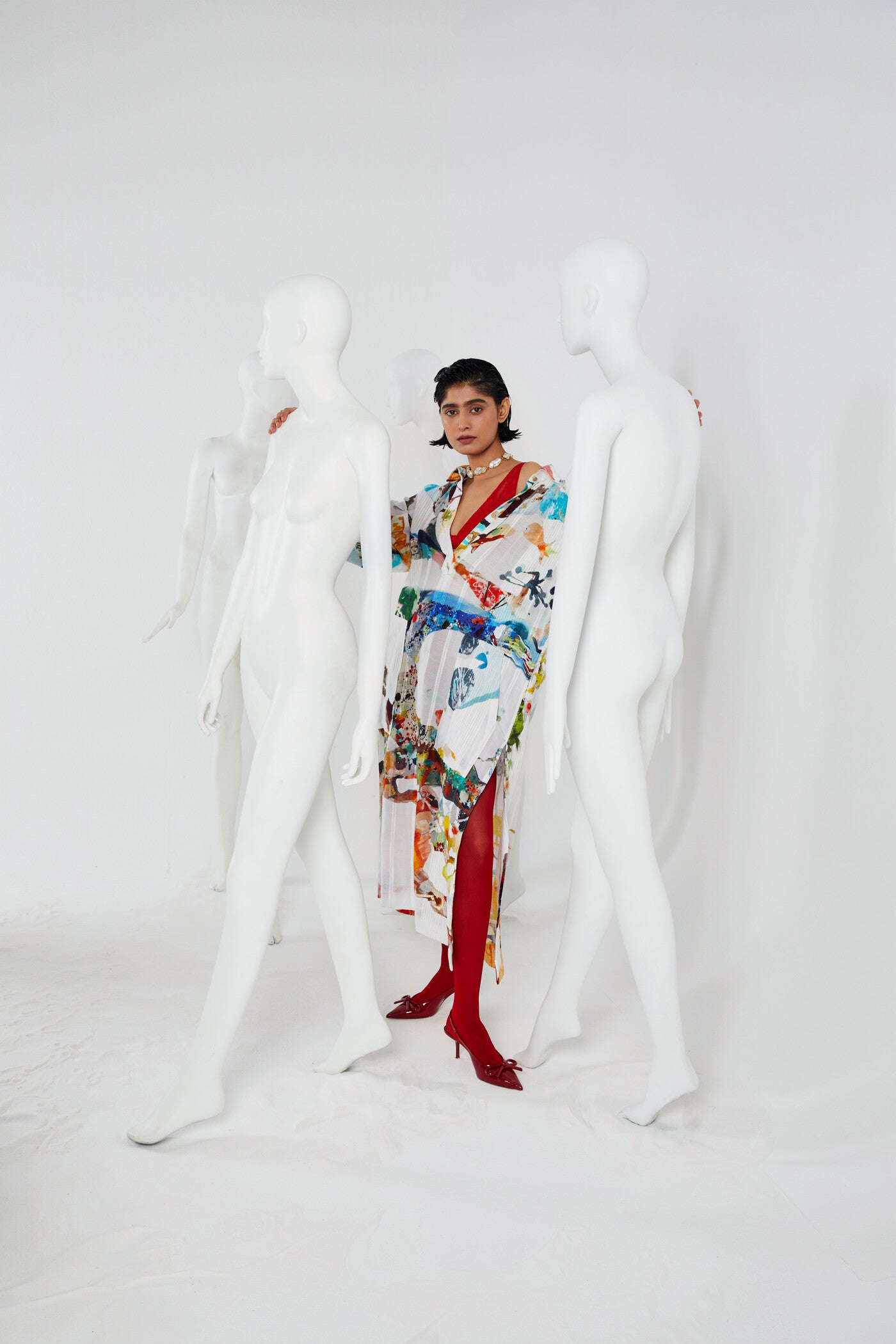 SHELLY JAIN X IZEL TRAPEZE DRESS
