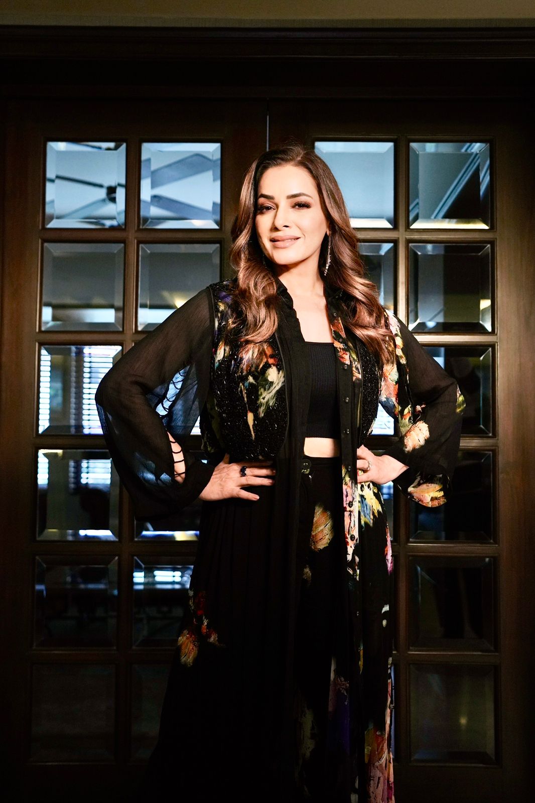 NEELAM KOTHARI X CRUNK BLACK LONGLINE SHIRT WITH VEST CO-ORD (SHIRT, VEST AND SHORTS)