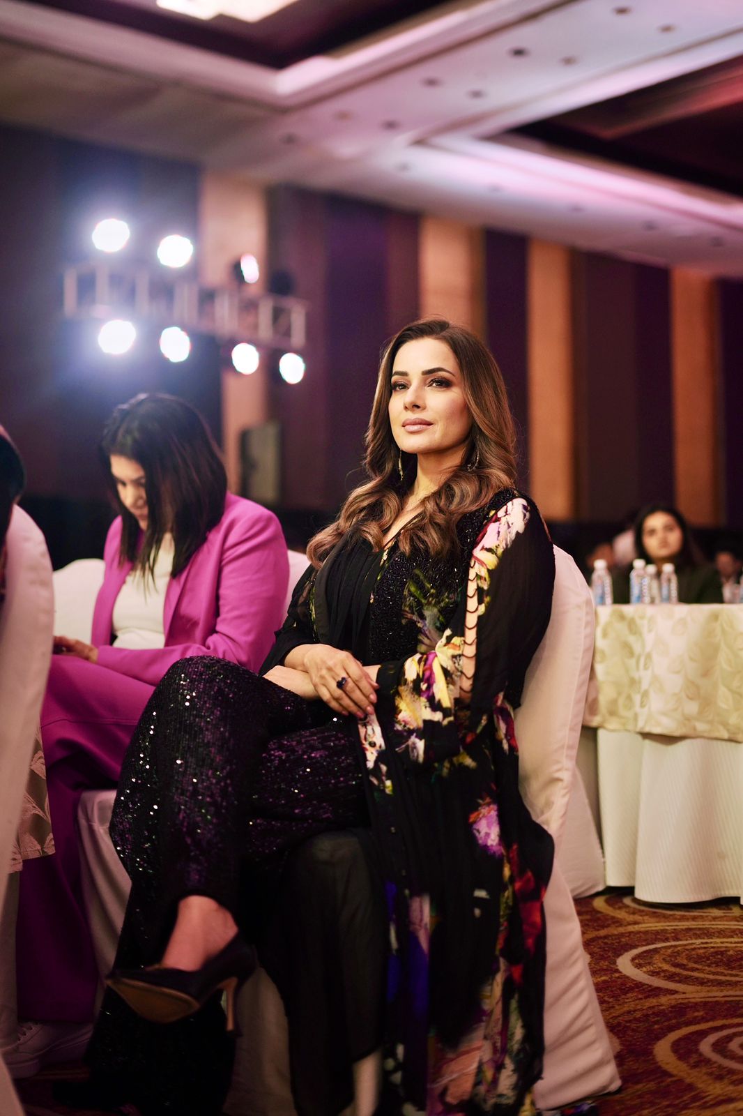 NEELAM KOTHARI X CRUNK BLACK LONGLINE SHIRT WITH VEST CO-ORD (SHIRT, VEST AND SHORTS)