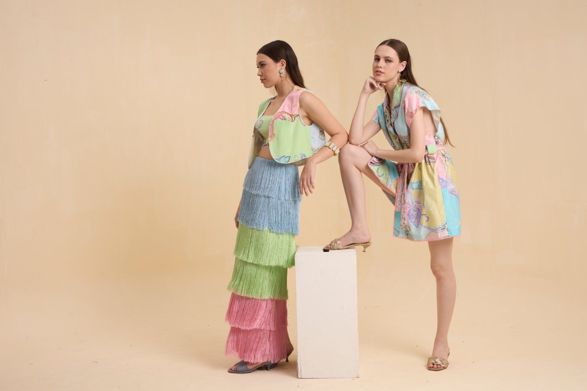 RIV PASTEL PRINTED & EMBELLISHED CO-ORD