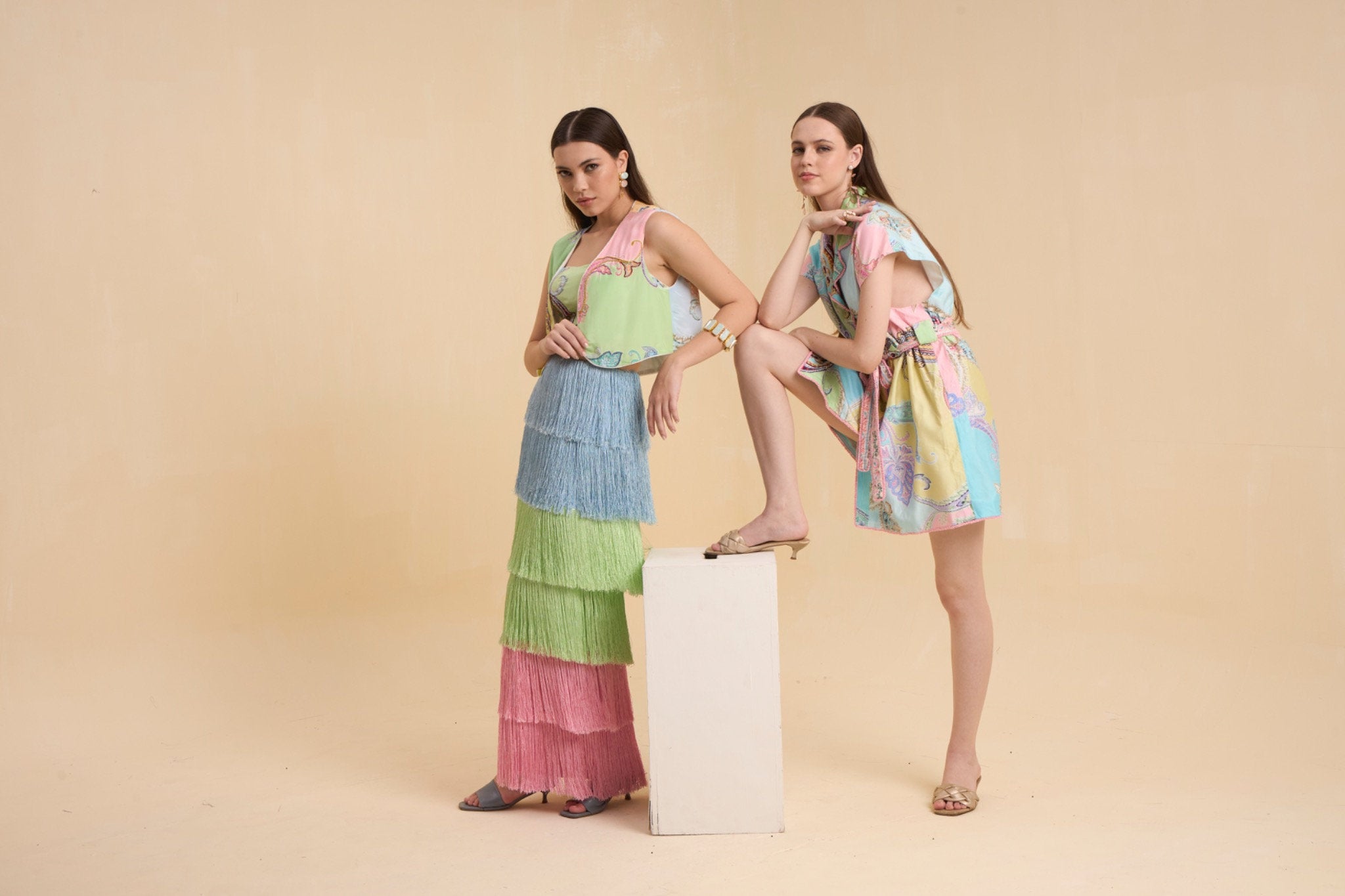 RIV PASTEL PRINTED & EMBELLISHED CO-ORD