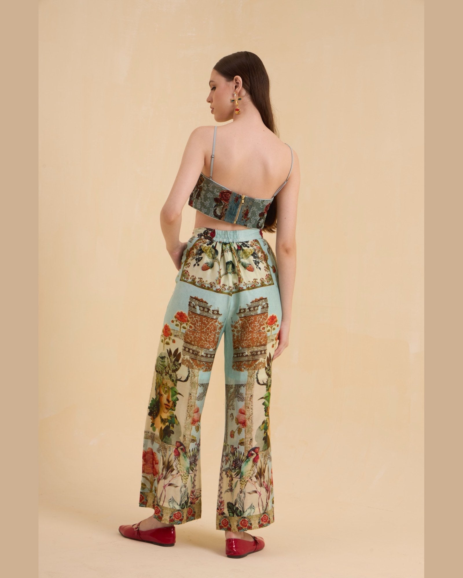 RIV VINTAGE PRINTED BEADED CO-ORD