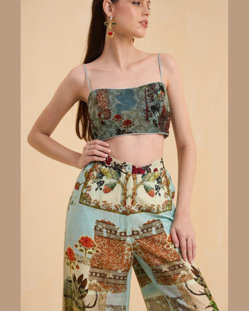 RIV VINTAGE PRINTED BEADED CO-ORD