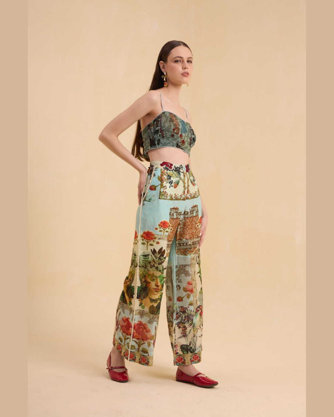 RIV VINTAGE PRINTED BEADED CO-ORD