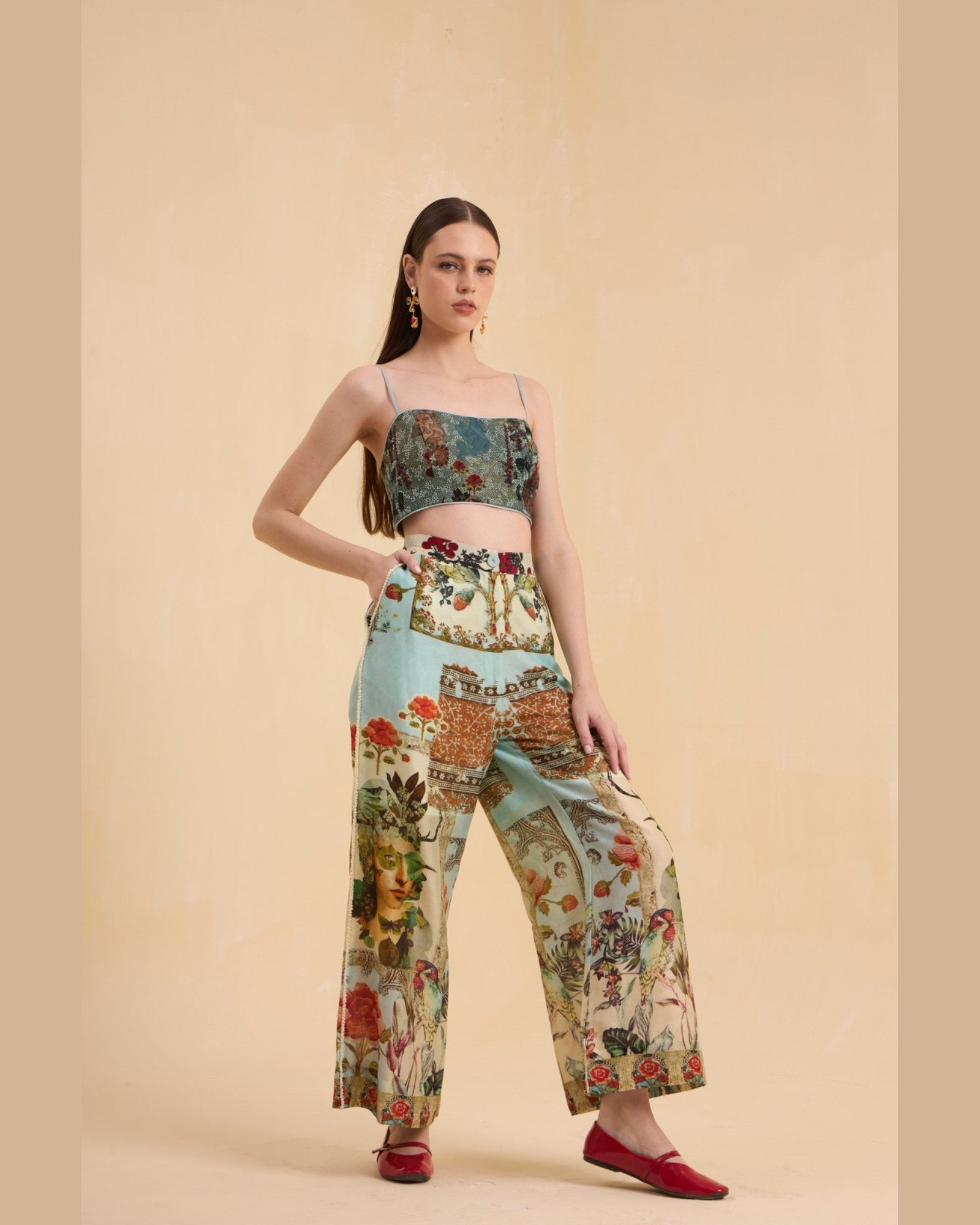 RIV VINTAGE PRINTED BEADED CO-ORD