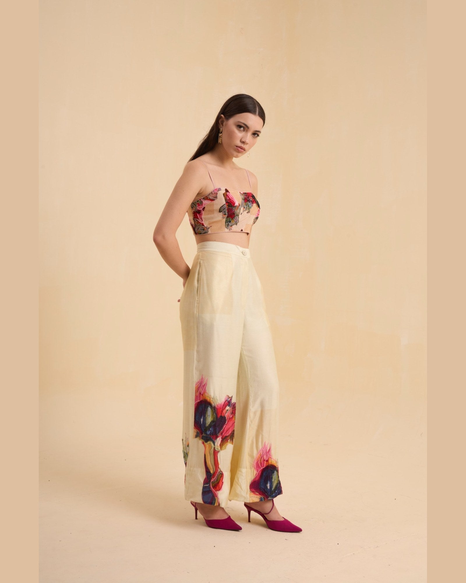 RIV WATERCOLORED BEADED CO-ORD