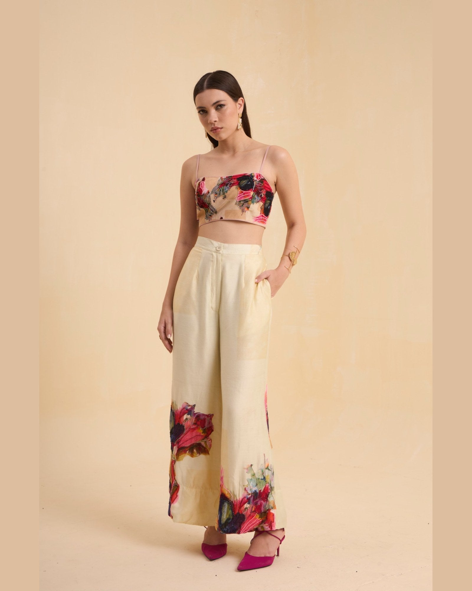 RIV WATERCOLORED BEADED CO-ORD