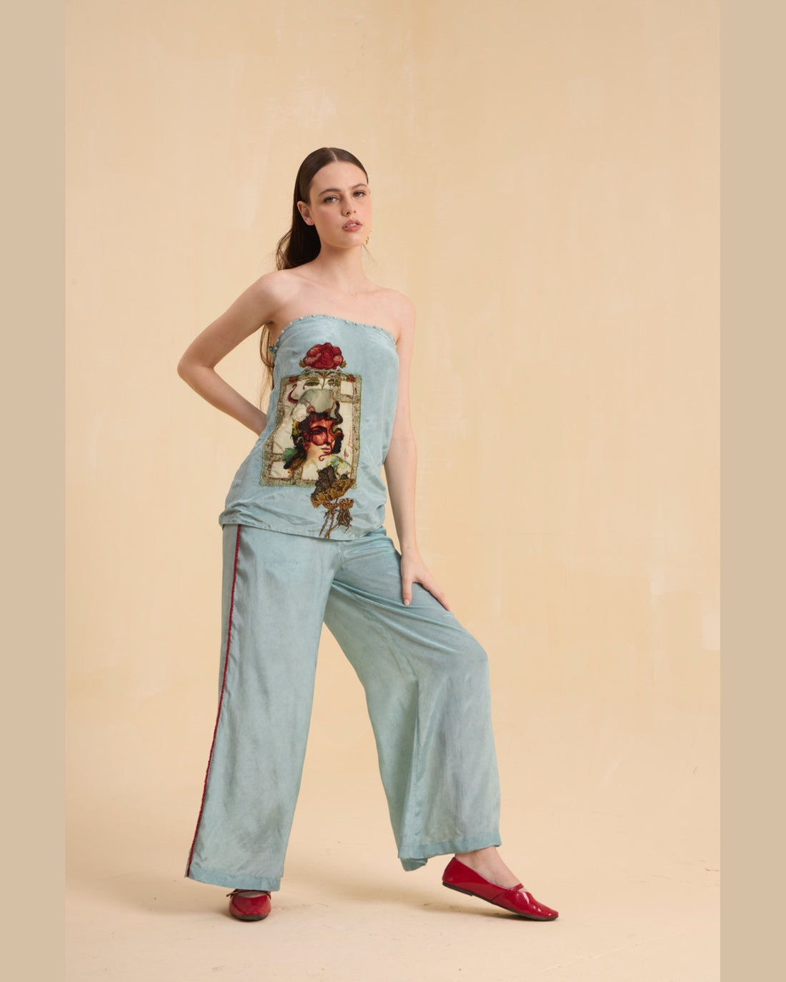 RIV VINTAGE PLACEMENT PRINTED CORSET CO-ORD