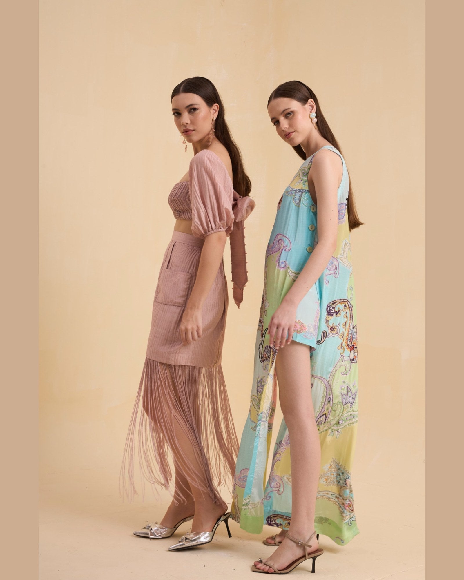 RIV BLUSH BEAD FRINGED CO-ORD